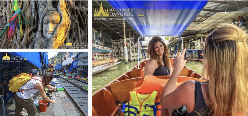Fotos excursión mercados tren y flotante en Tailandia