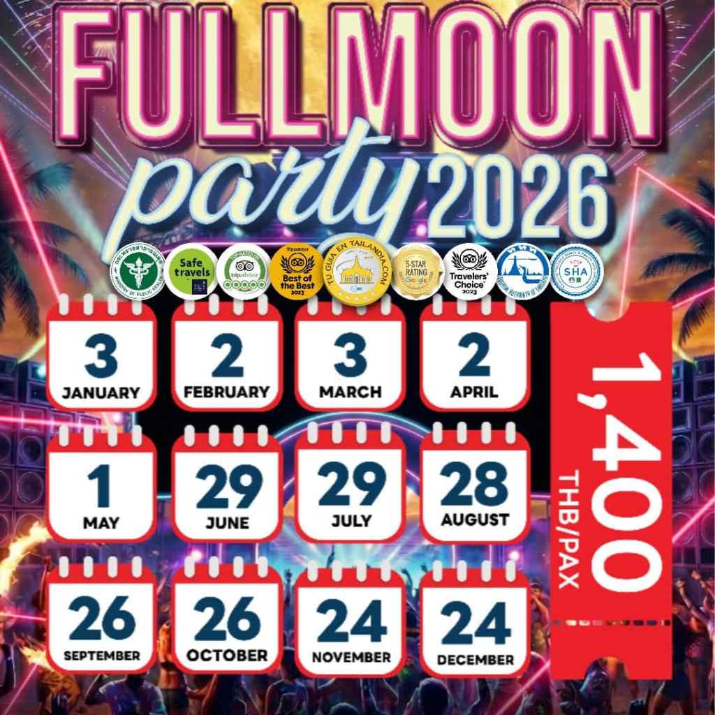 Calendario Full Moon Party